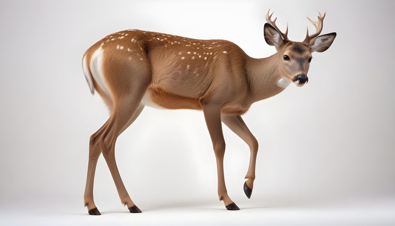 Majestic Deer Wildlife Portrait in Natural Forest Environment