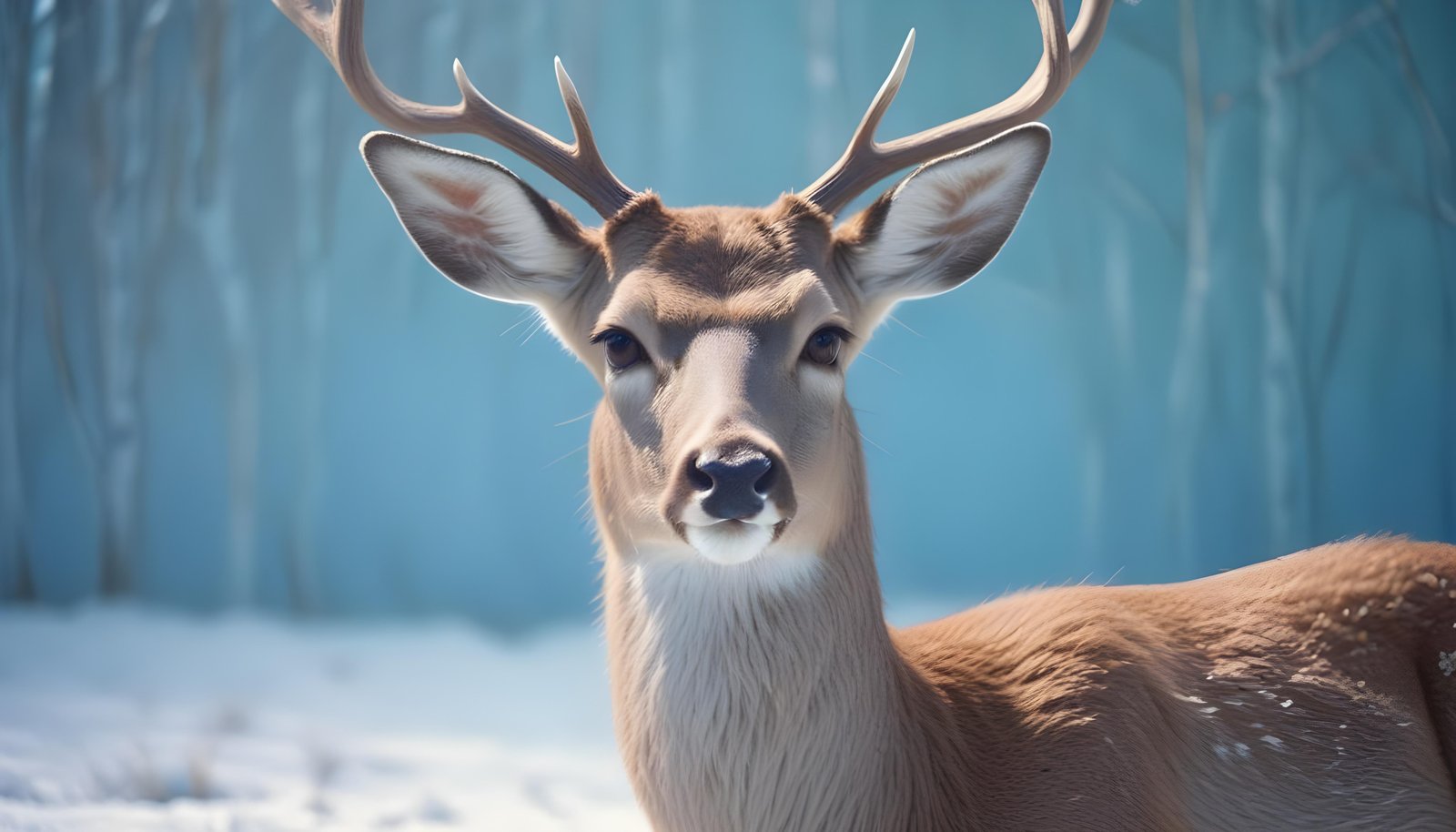 Majestic Deer Wildlife Portrait in Natural Forest Environment