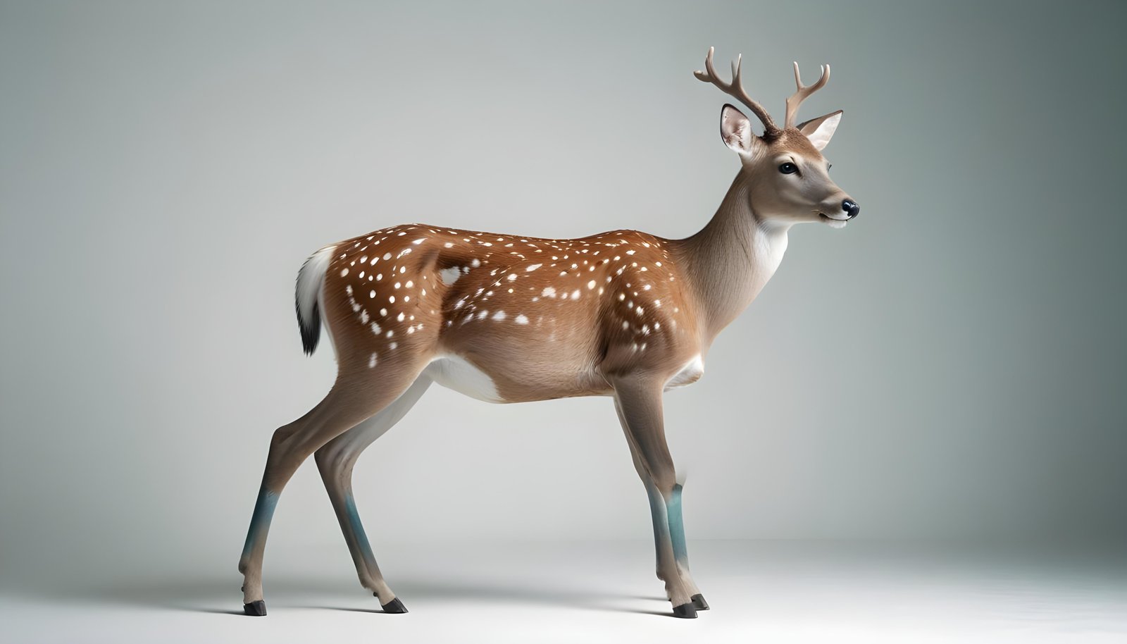 Majestic Deer Wildlife Portrait in Natural Forest Environment