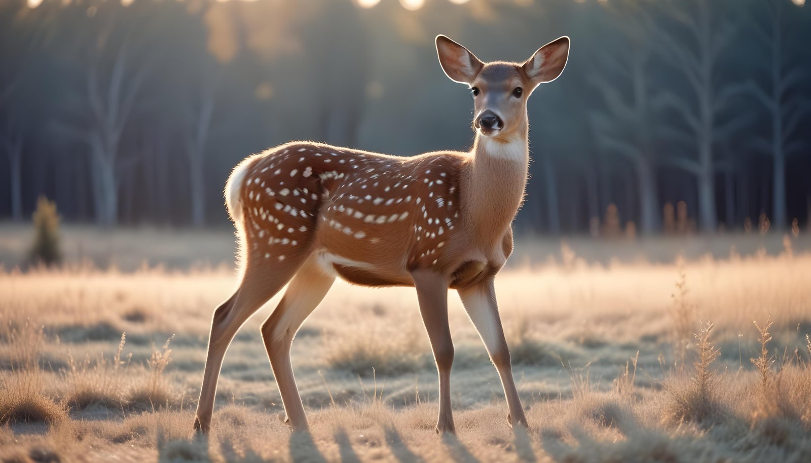 Majestic Deer Wildlife Portrait in Natural Forest Environment