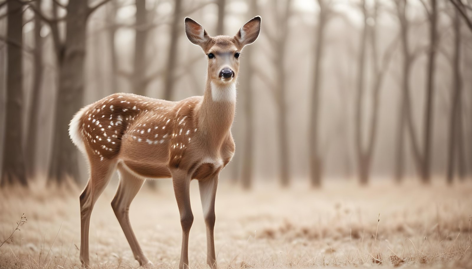 Majestic Deer Wildlife Portrait in Natural Forest Environment
