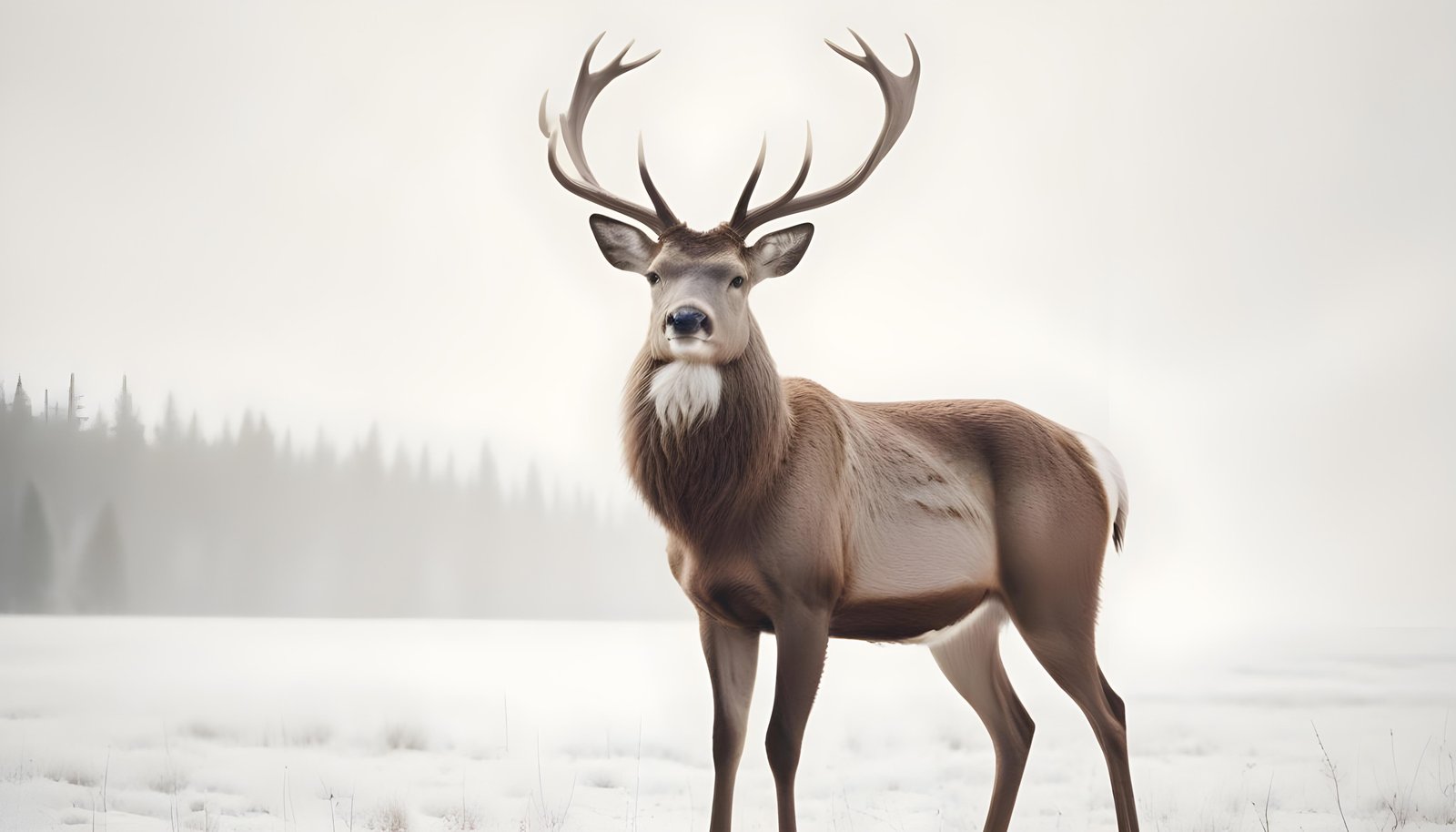 Majestic Deer Wildlife Portrait in Natural Forest Environment