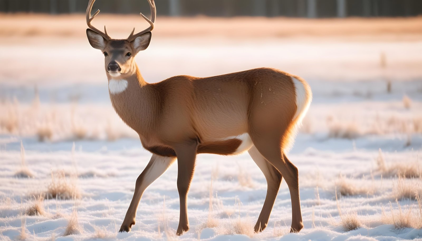 Majestic Deer Wildlife Portrait in Natural Forest Environment
