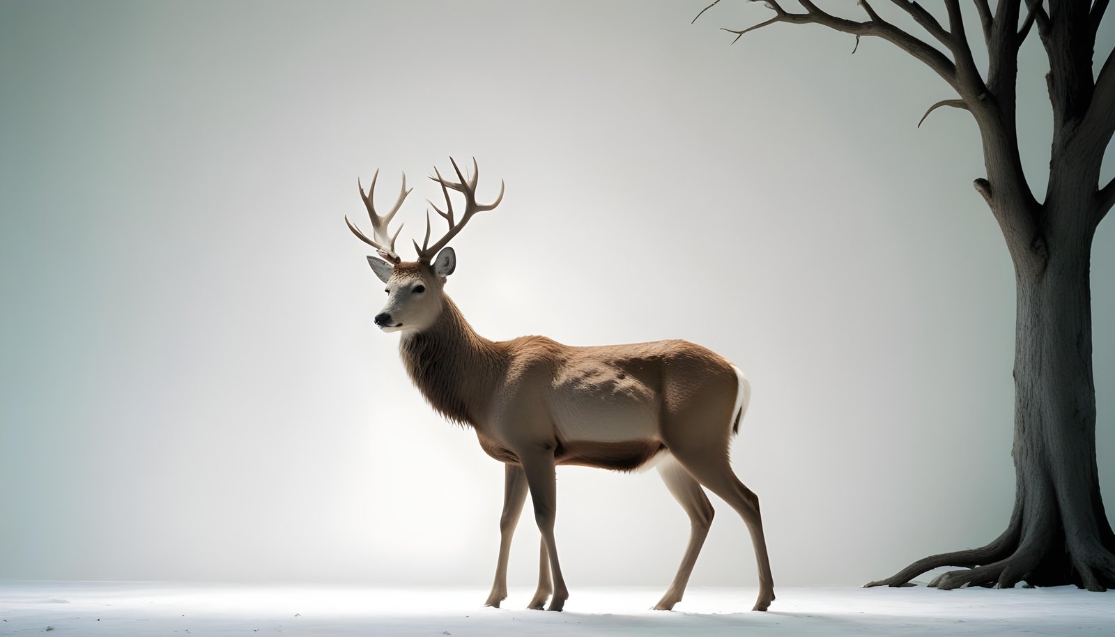 Majestic Deer Wildlife Portrait in Natural Forest Environment