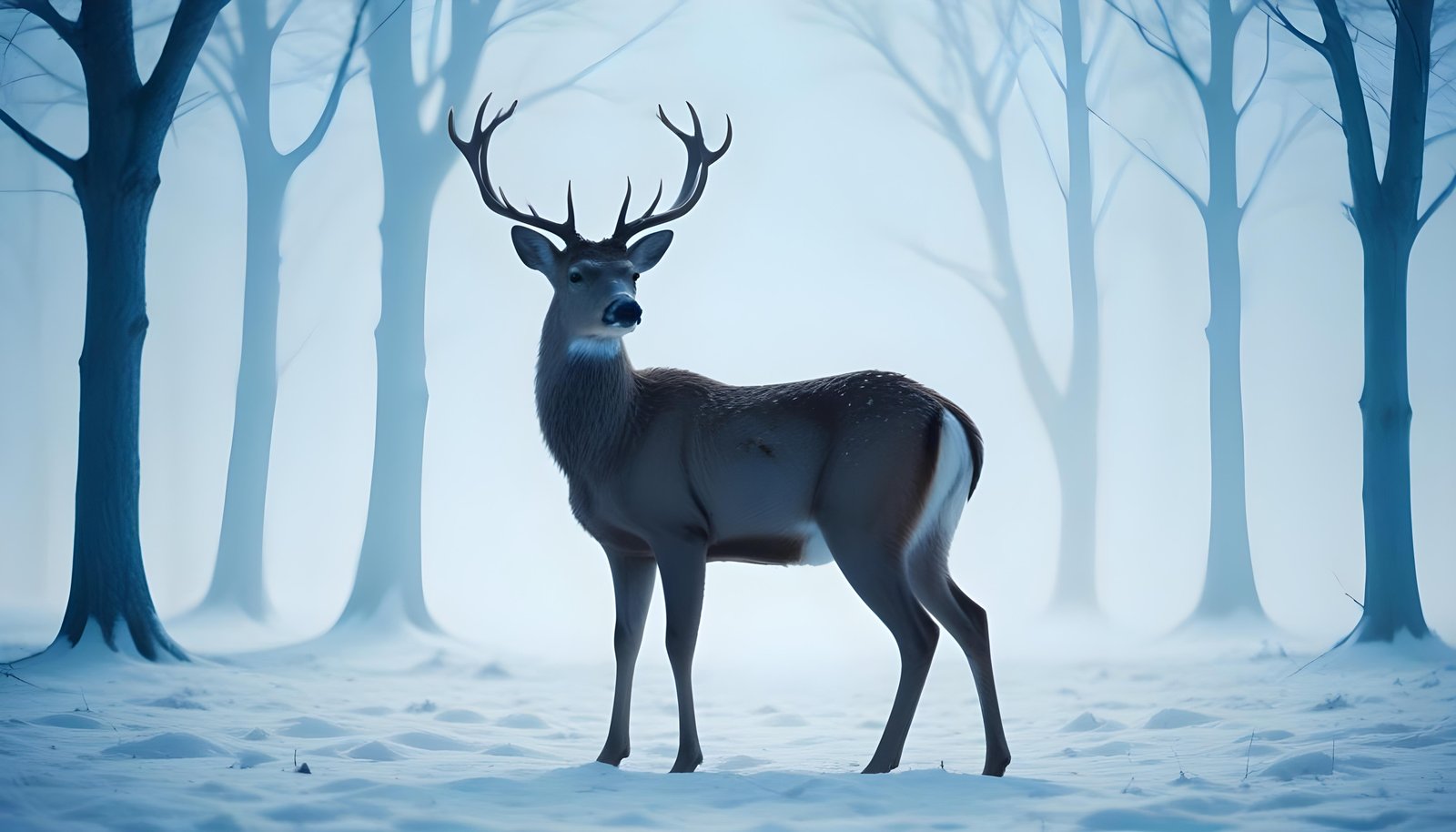 Majestic Deer Wildlife Portrait in Natural Forest Environment