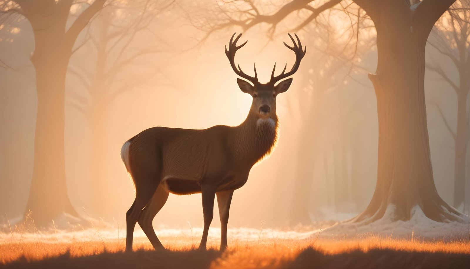 Majestic Deer Wildlife Portrait in Natural Forest Environment