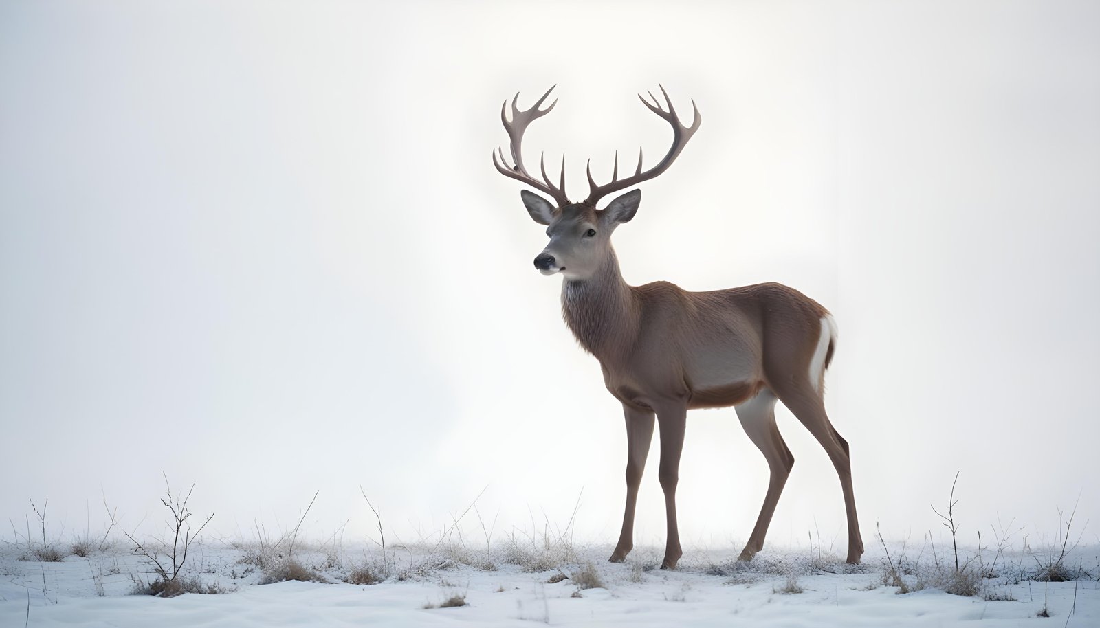 Majestic Deer Wildlife Portrait in Natural Forest Environment