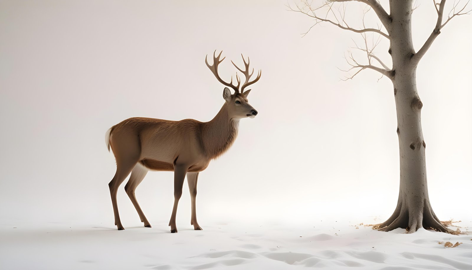 Majestic Deer Wildlife Portrait in Natural Forest Environment