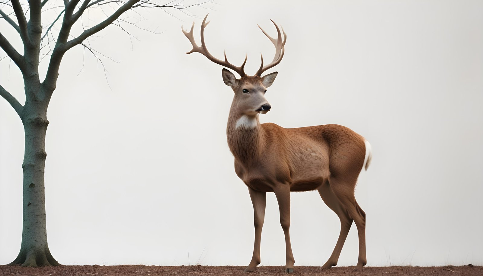 Majestic Deer Wildlife Portrait in Natural Forest Environment
