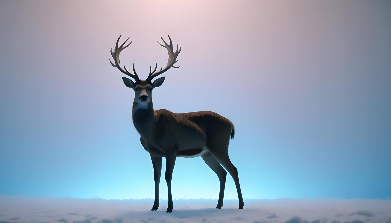 Majestic Deer Wildlife Portrait in Natural Forest Environment