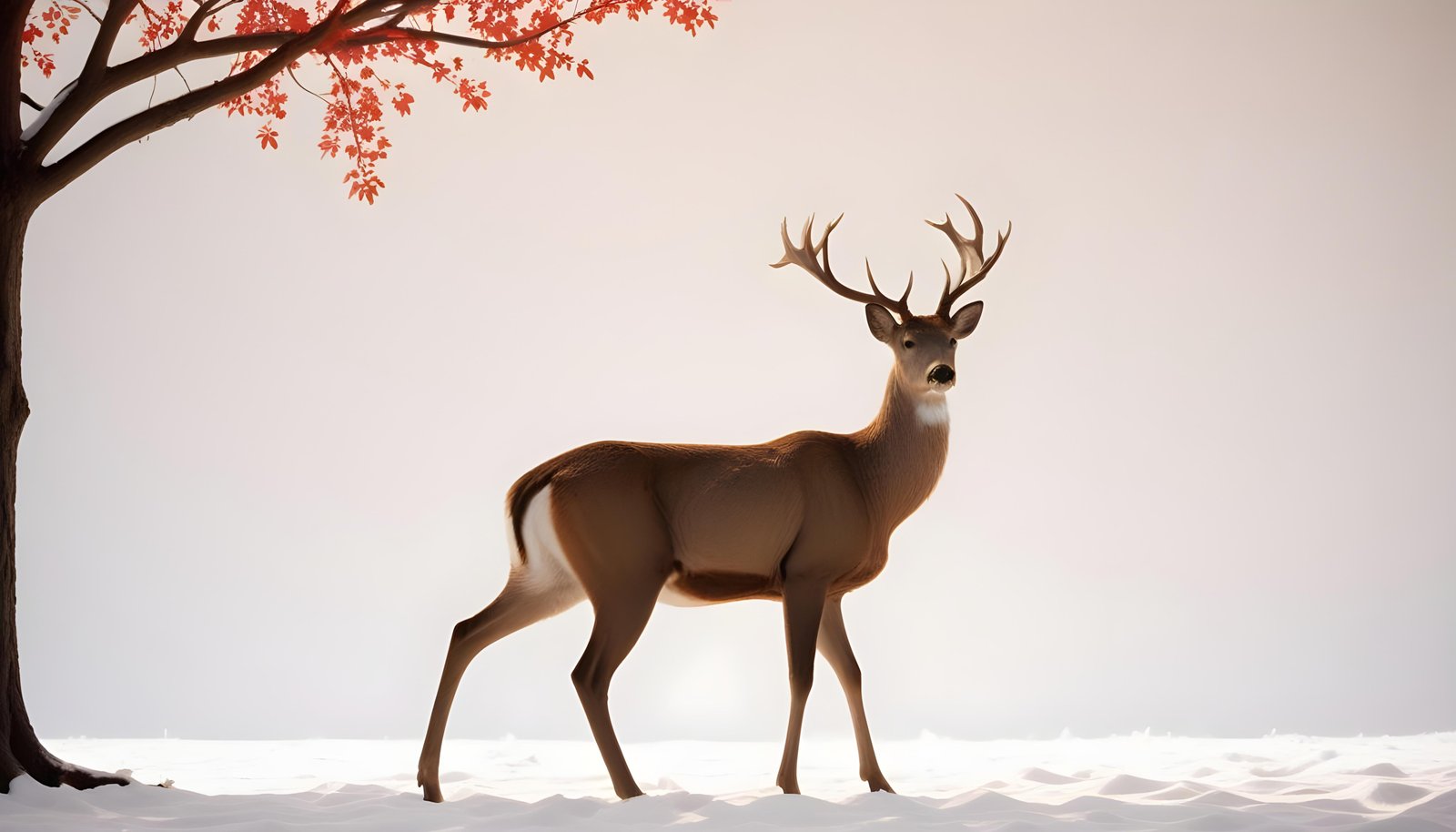 Majestic Deer Wildlife Portrait in Natural Forest Environment