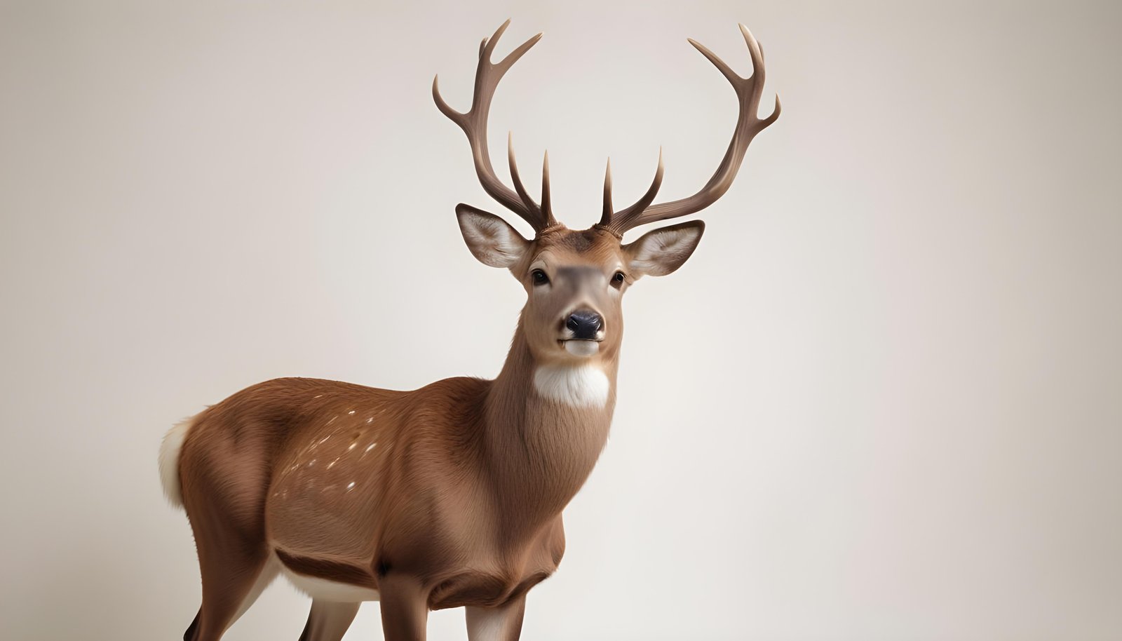 Majestic Deer Wildlife Portrait in Natural Forest Environment