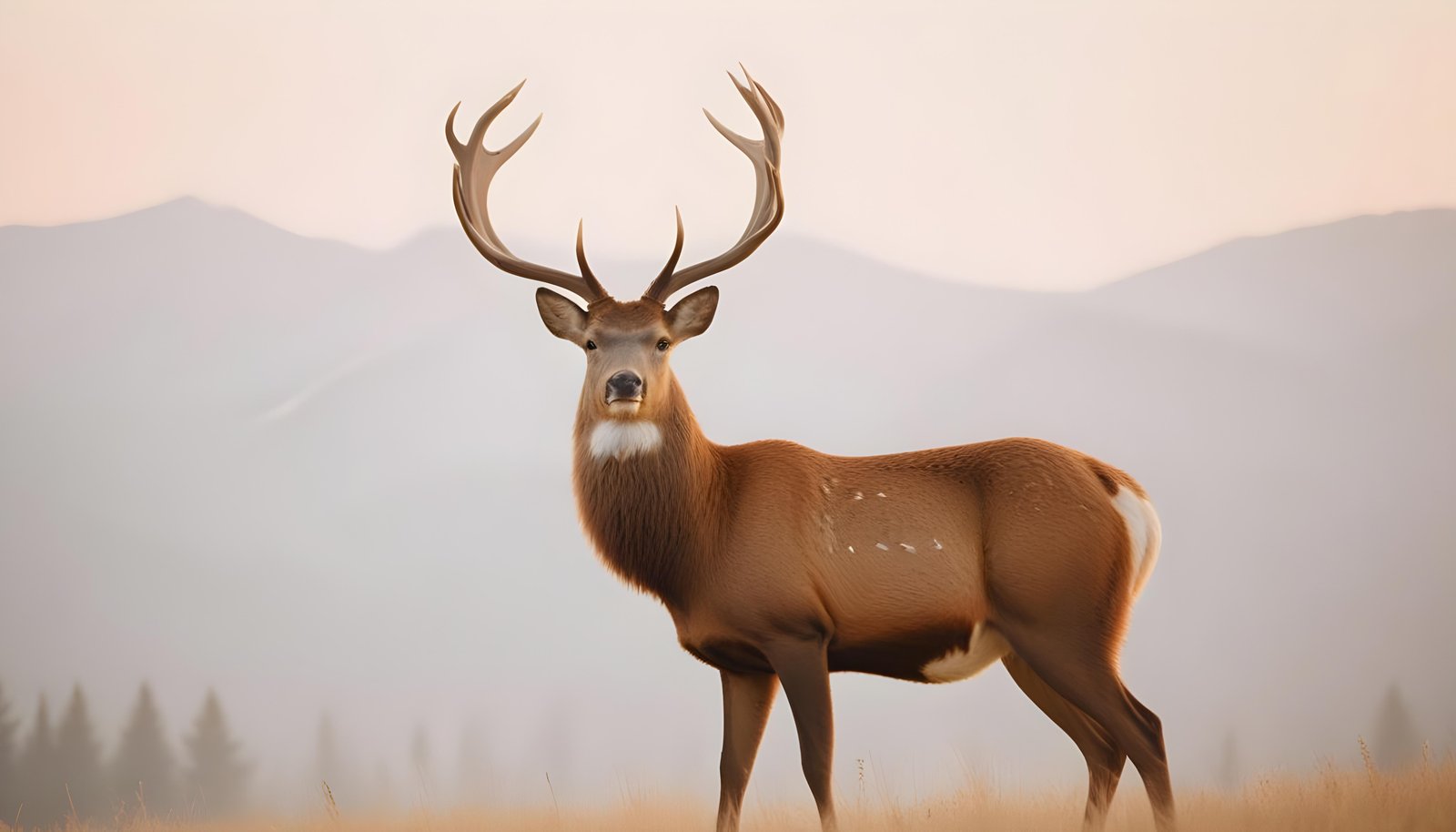 Majestic Deer Wildlife Portrait in Natural Forest Environment