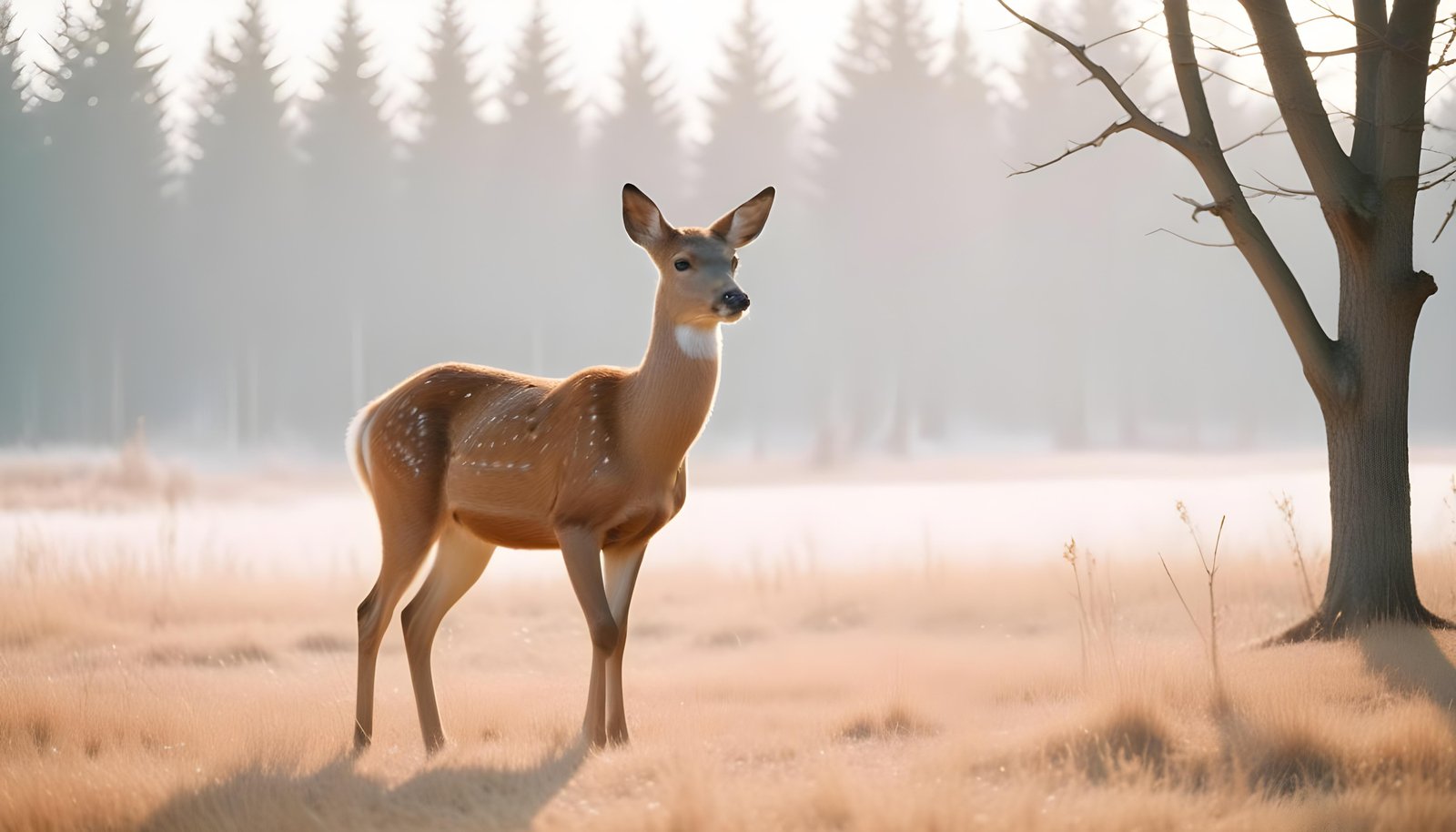 Majestic Deer Wildlife Portrait in Natural Forest Environment
