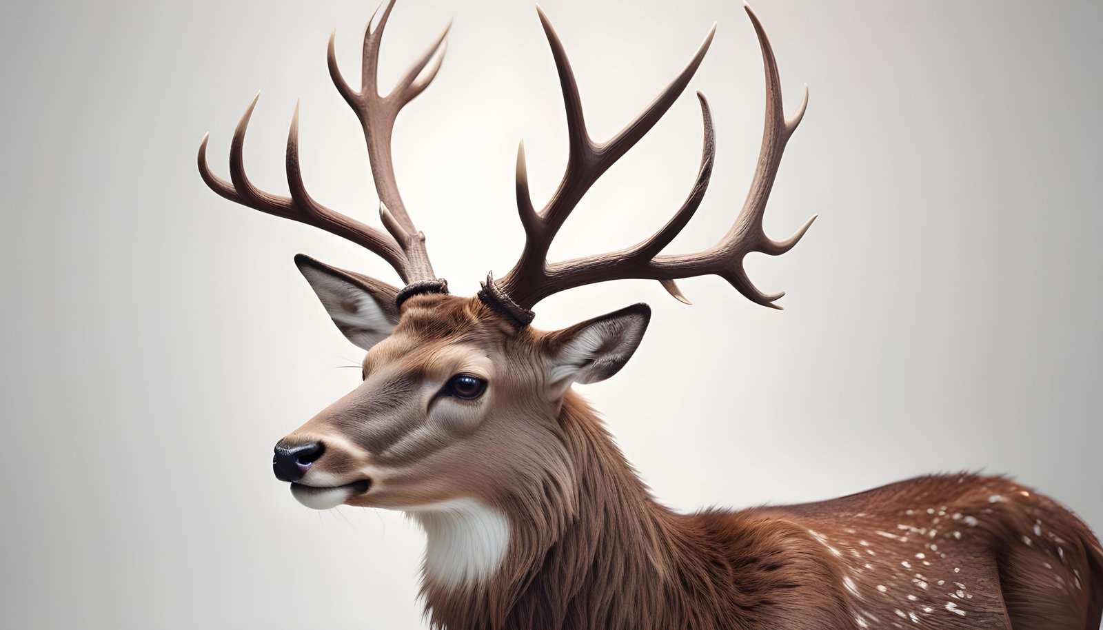 Majestic Deer Wildlife Portrait in Natural Forest Environment