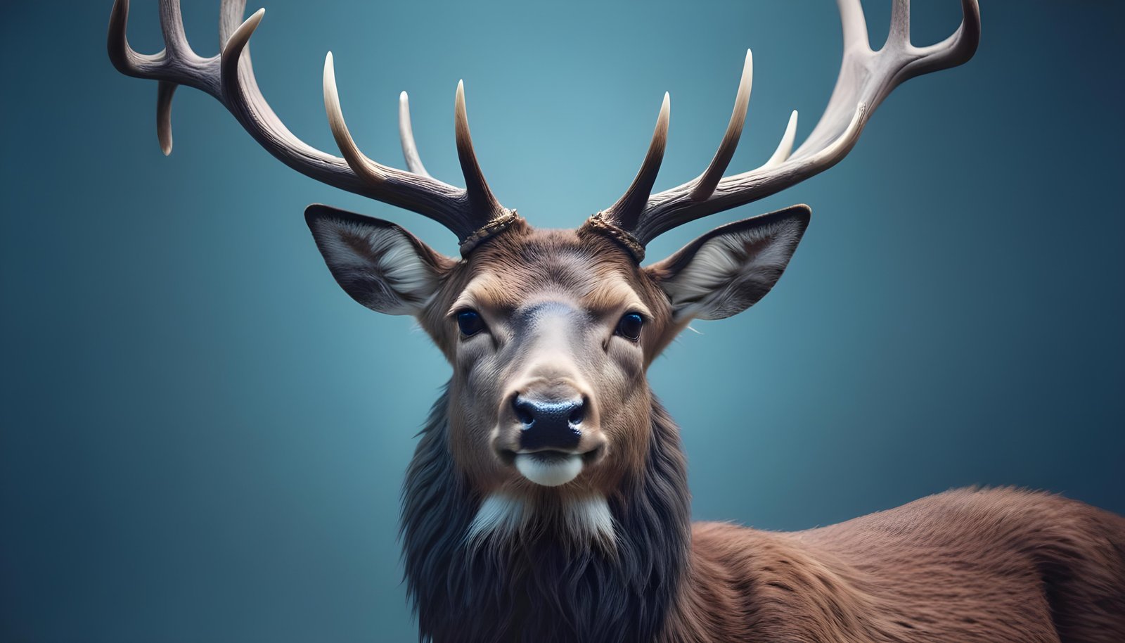 Majestic Deer Wildlife Portrait in Natural Forest Environment