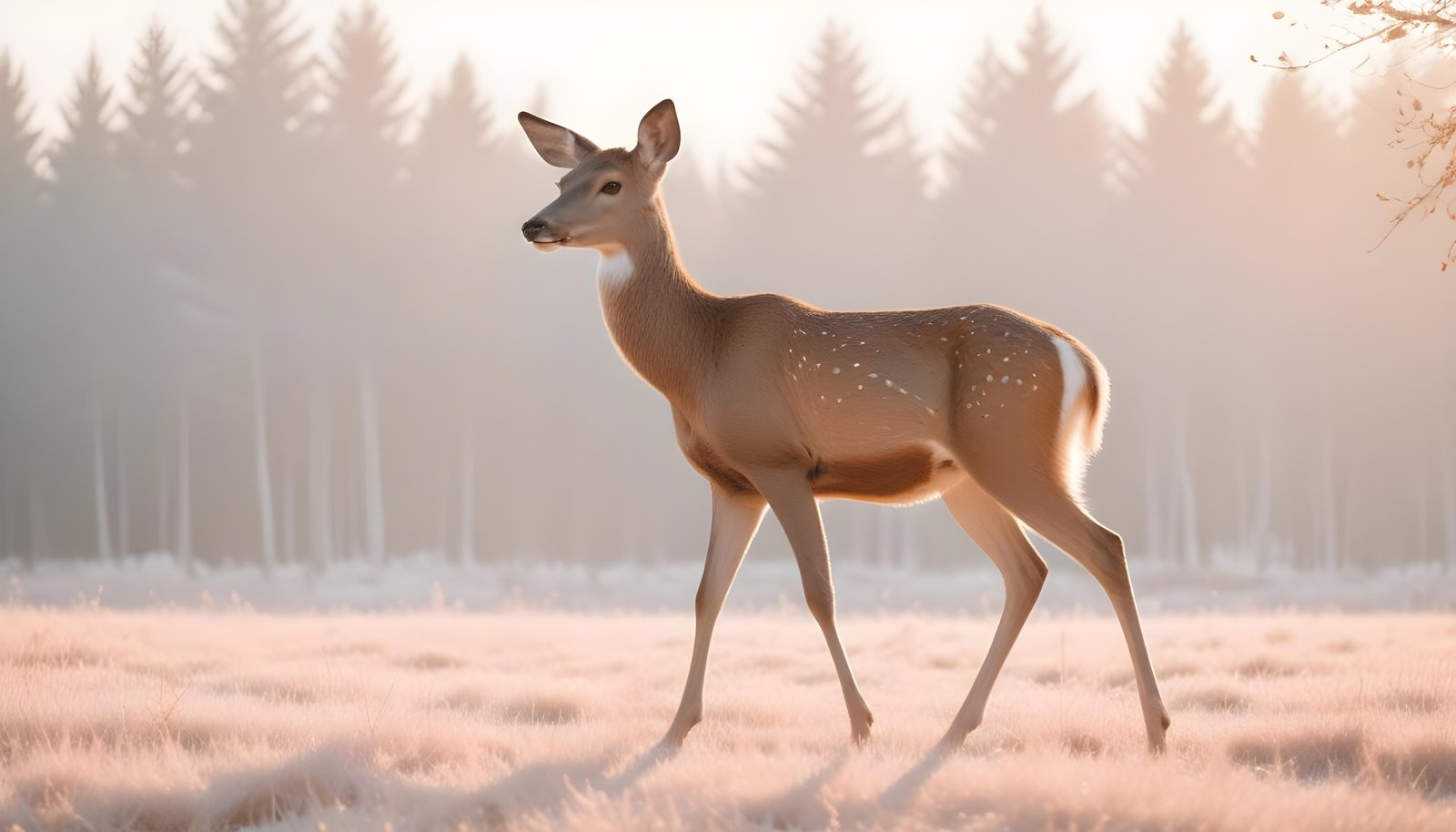 Majestic Deer Wildlife Portrait in Natural Forest Environment