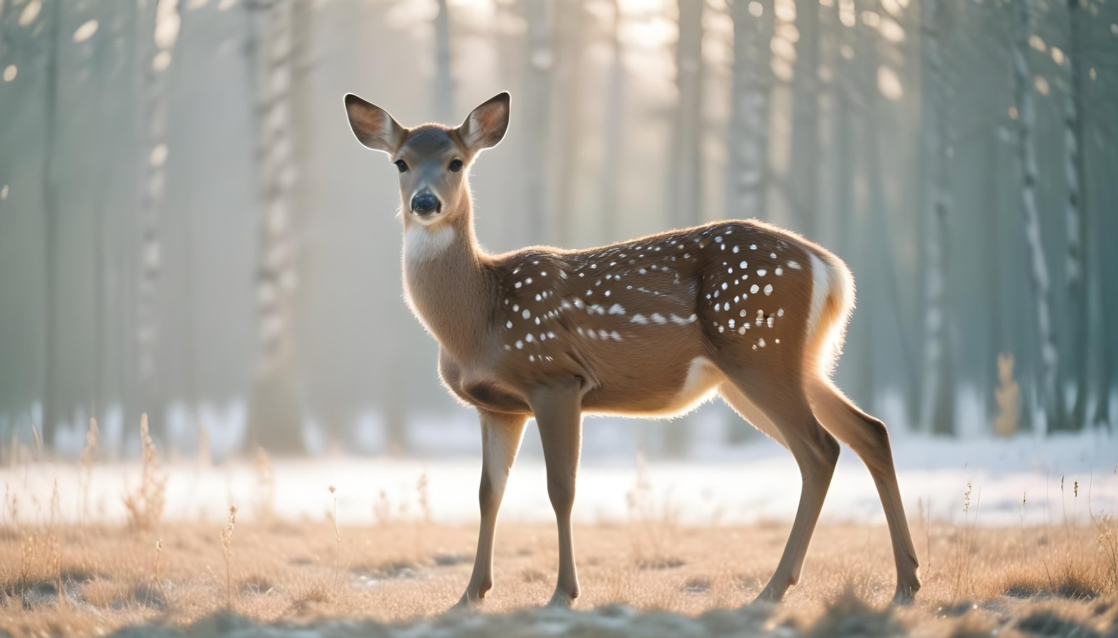 Majestic Deer Wildlife Portrait in Natural Forest Environment