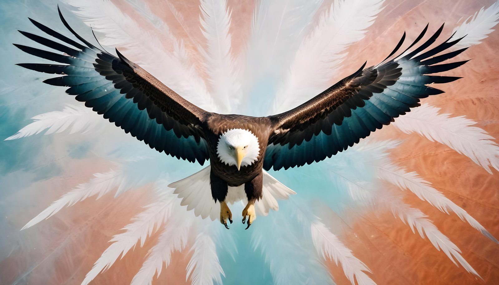 Majestic Eagle Bird of Prey Wildlife Portrait Isolated on Natural Background