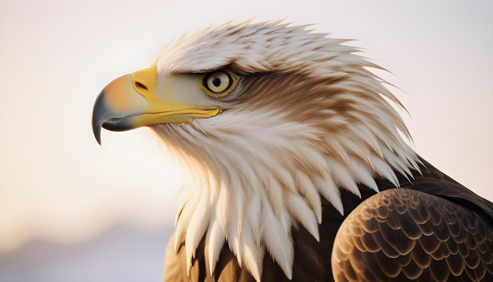 Majestic Eagle Bird of Prey Wildlife Portrait Isolated on Natural Background