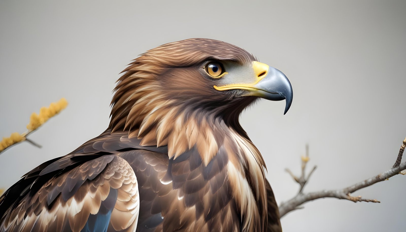 Majestic Eagle Bird of Prey Wildlife Portrait Isolated on Natural Background