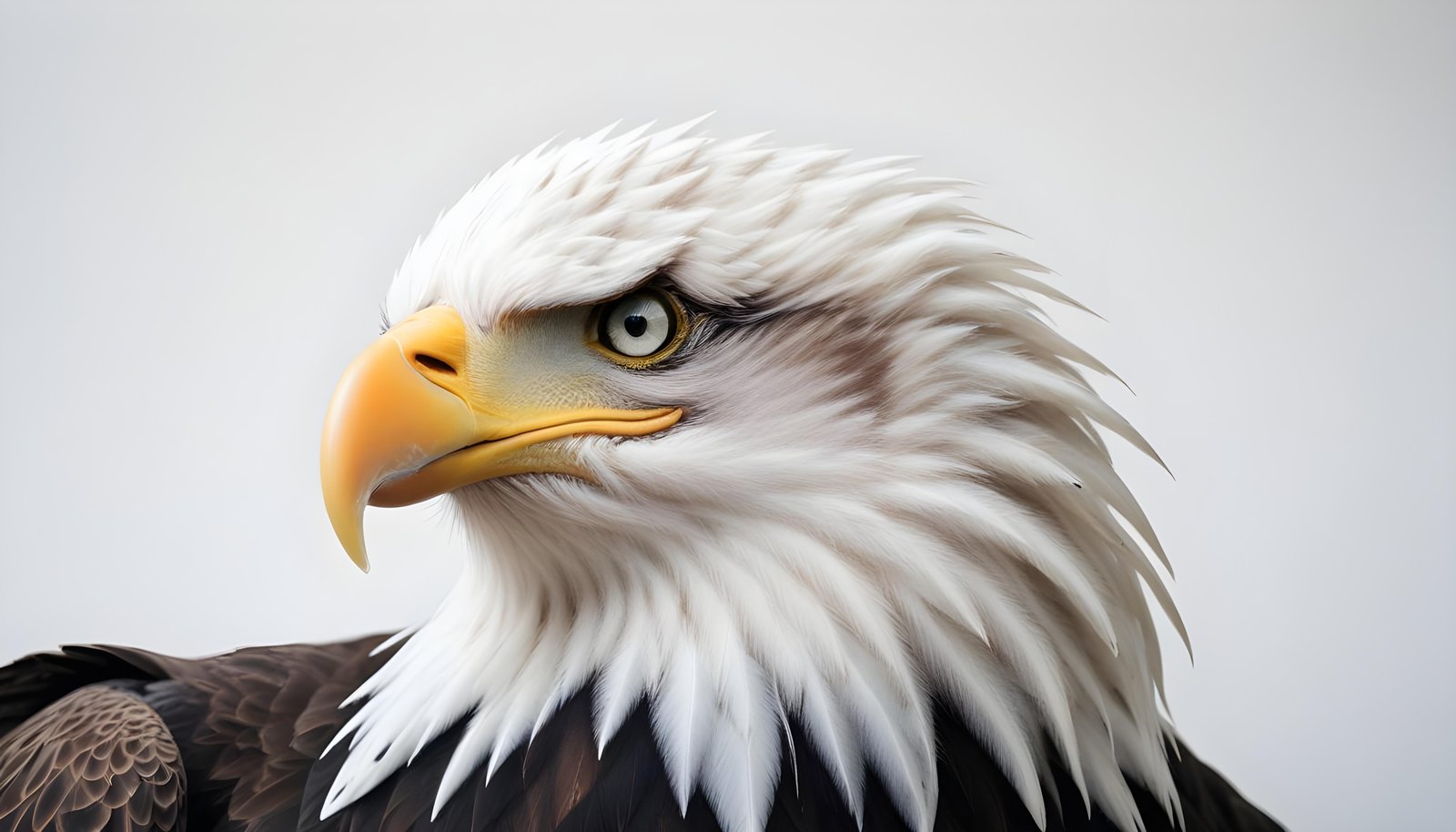 Majestic Eagle Bird of Prey Wildlife Portrait Isolated on Natural Background