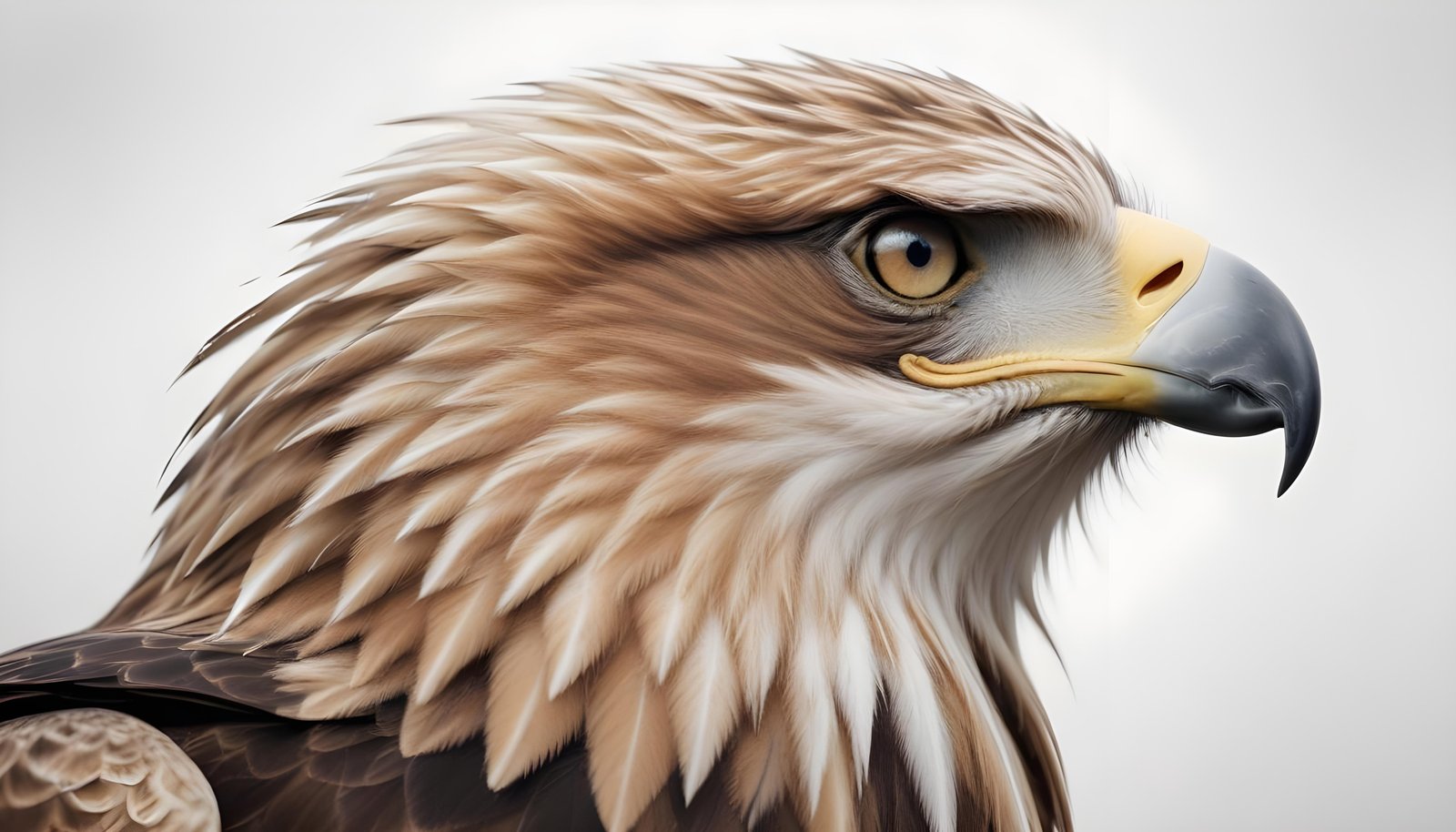 Majestic Eagle Bird of Prey Wildlife Portrait Isolated on Natural Background