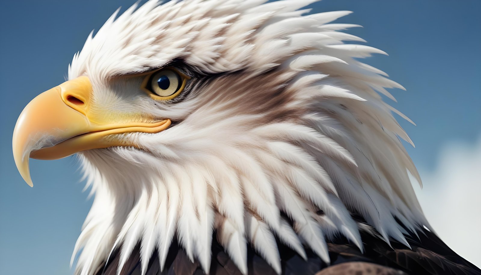 Majestic Eagle Bird of Prey Wildlife Portrait Isolated on Natural Background