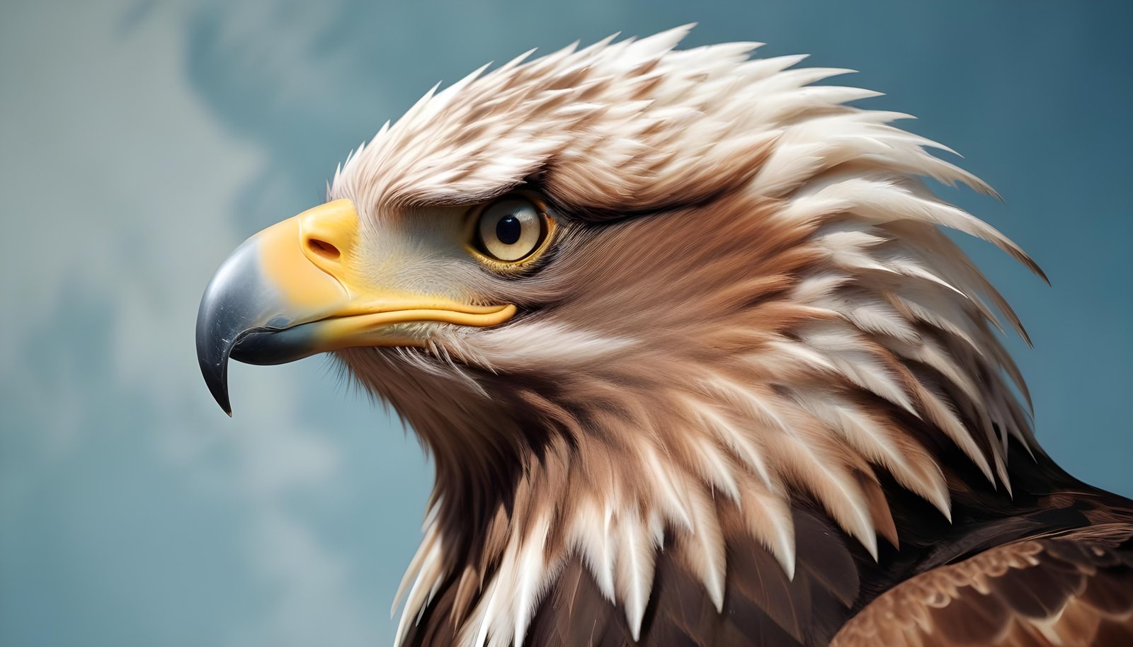 Majestic Eagle Bird of Prey Wildlife Portrait Isolated on Natural Background