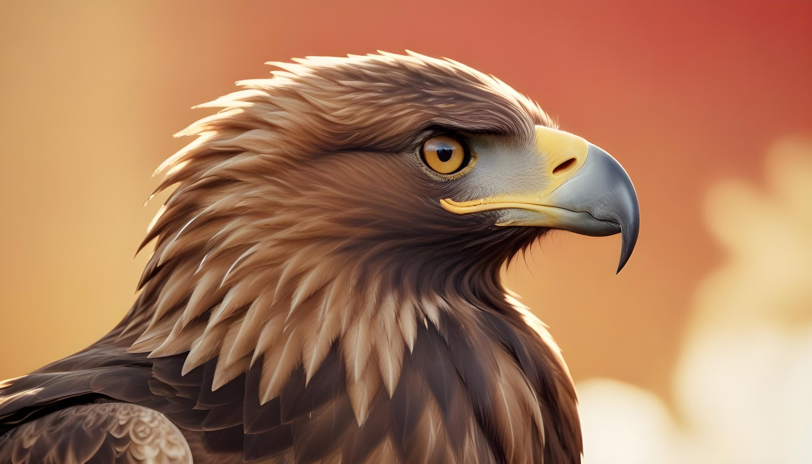 Majestic Eagle Bird of Prey Wildlife Portrait Isolated on Natural Background