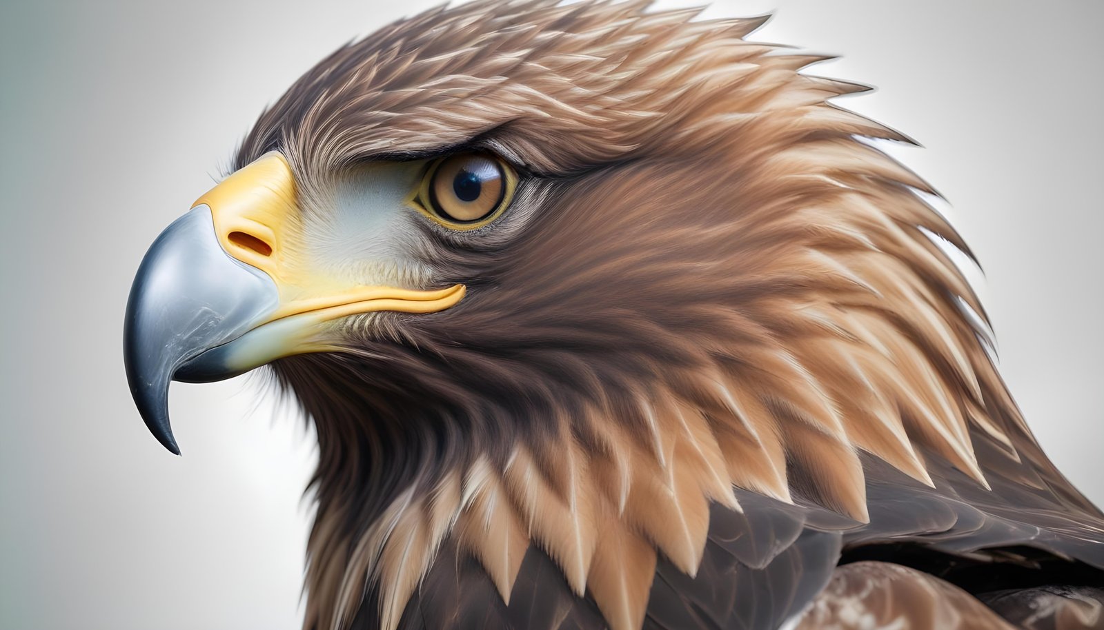 Majestic Eagle Bird of Prey Wildlife Portrait Isolated on Natural Background