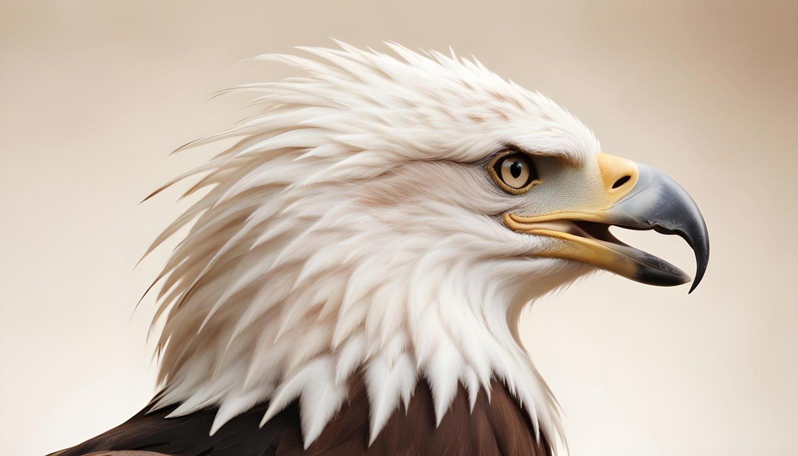 Majestic Eagle Bird of Prey Wildlife Portrait Isolated on Natural Background
