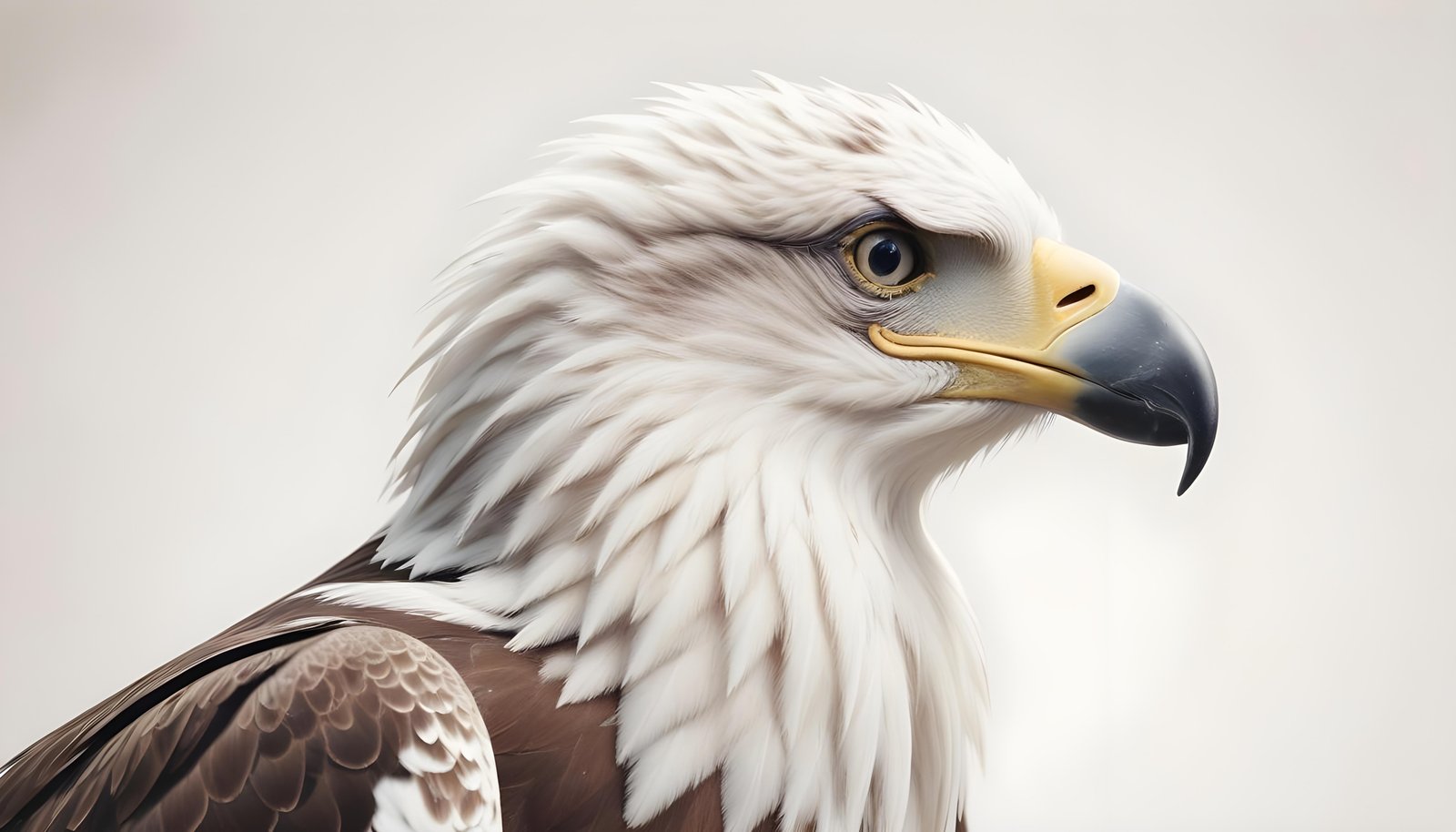Majestic Eagle Bird of Prey Wildlife Portrait Isolated on Natural Background