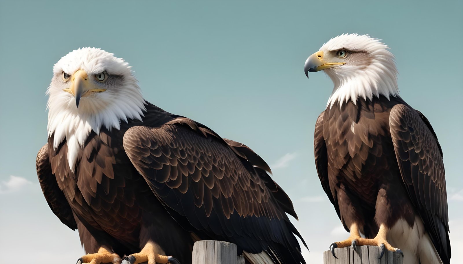 Majestic Eagle Bird of Prey Wildlife Portrait Isolated on Natural Background