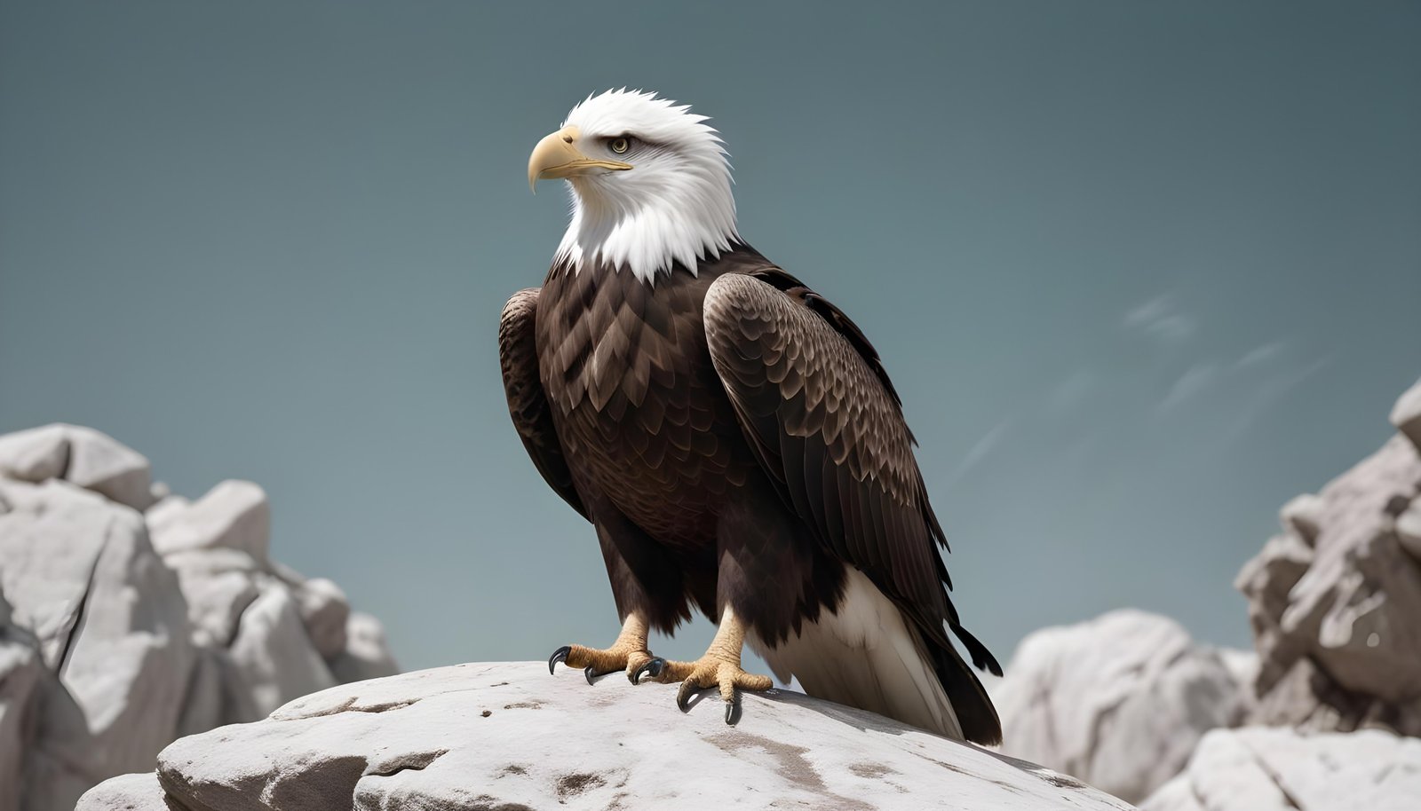 Majestic Eagle Bird of Prey Wildlife Portrait Isolated on Natural Background