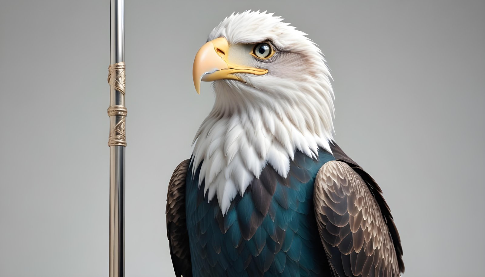 Majestic Eagle Bird of Prey Wildlife Portrait Isolated on Natural Background