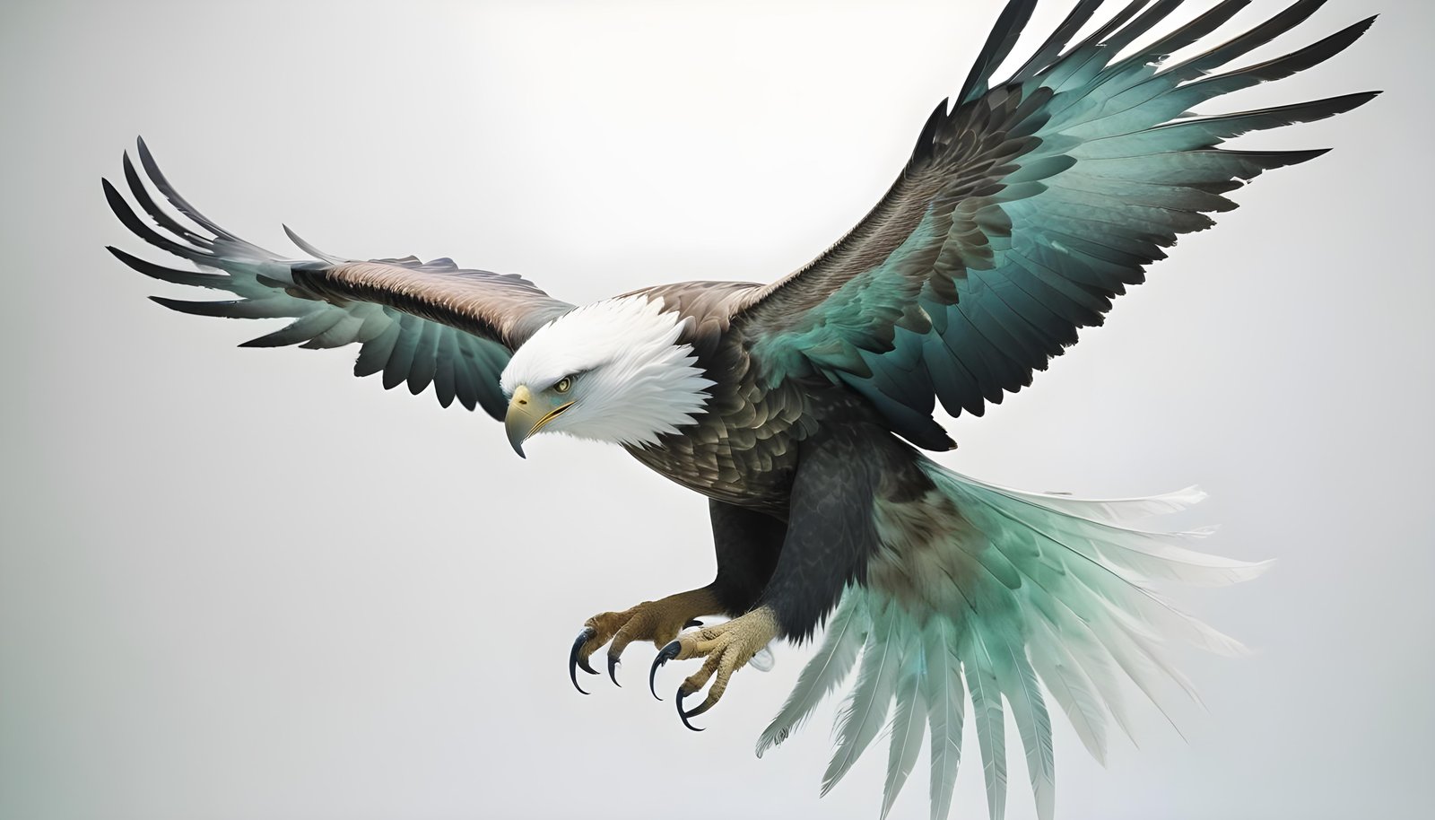 Majestic Eagle Bird of Prey Wildlife Portrait Isolated on Natural Background