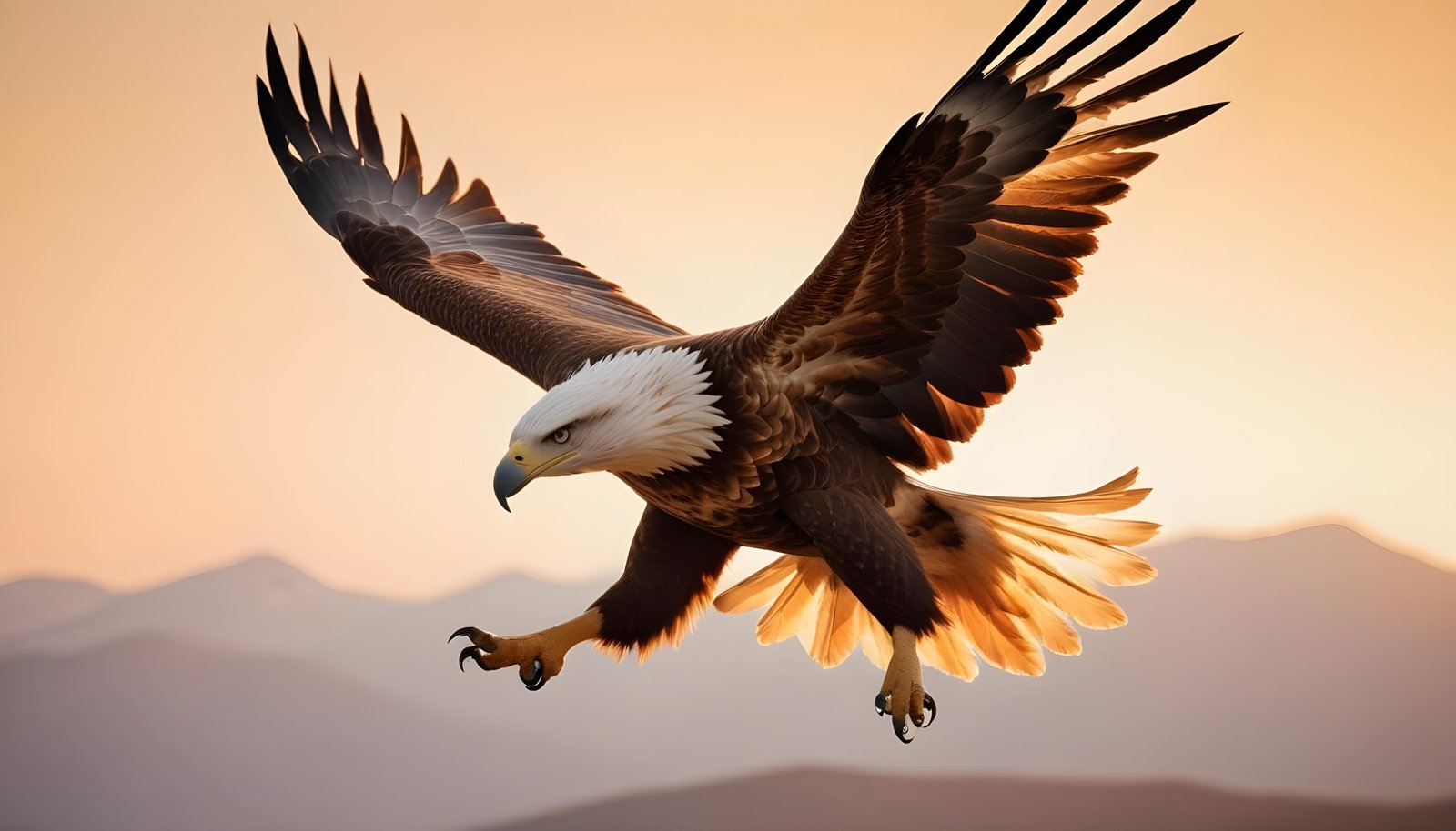 Majestic Eagle Bird of Prey Wildlife Portrait Isolated on Natural Background