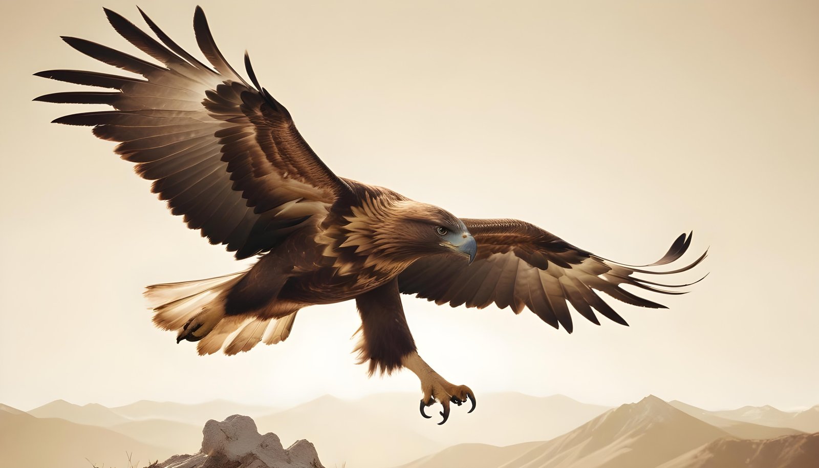 Majestic Eagle Bird of Prey Wildlife Portrait Isolated on Natural Background