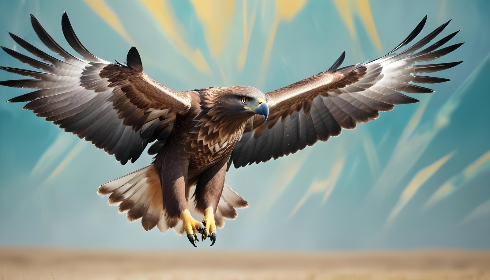 Majestic Eagle Bird of Prey Wildlife Portrait Isolated on Natural Background