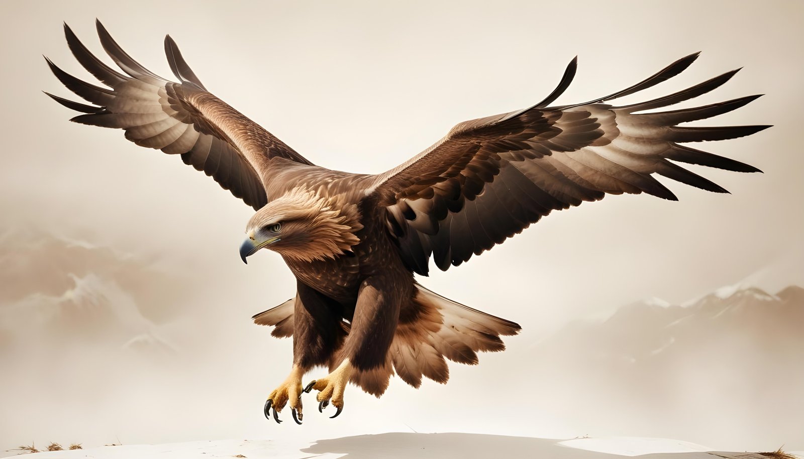 Majestic Eagle Bird of Prey Wildlife Portrait Isolated on Natural Background