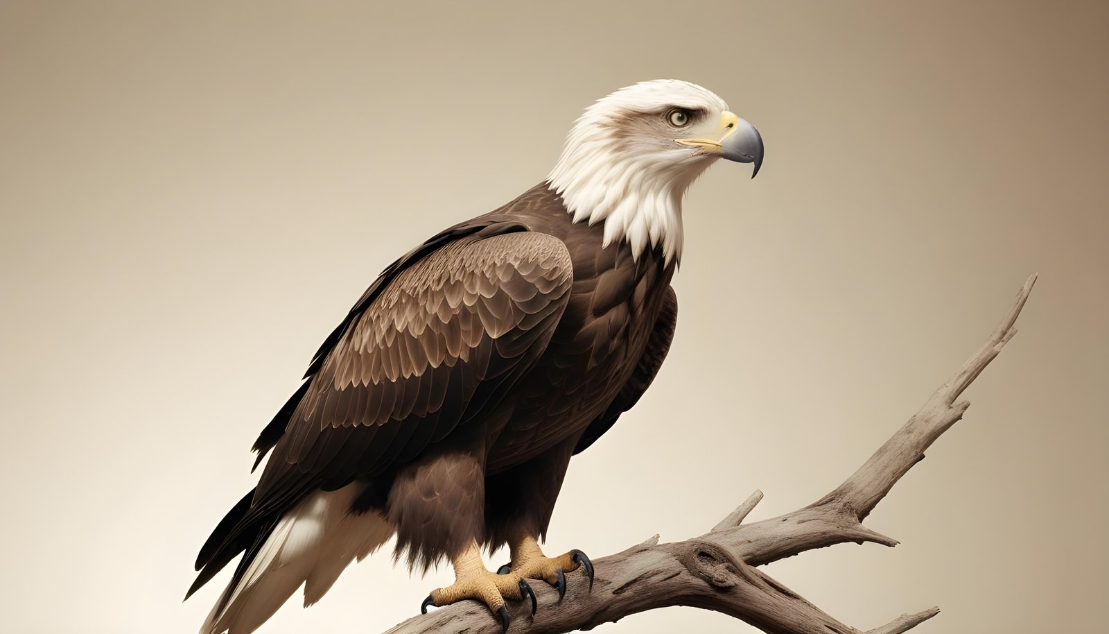 Majestic Eagle Bird of Prey Wildlife Portrait Isolated on Natural Background