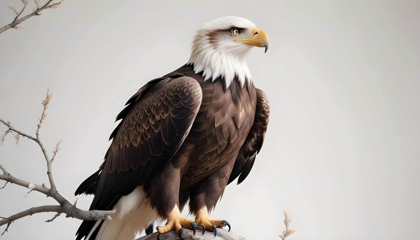 Majestic Eagle Bird of Prey Wildlife Portrait Isolated on Natural Background
