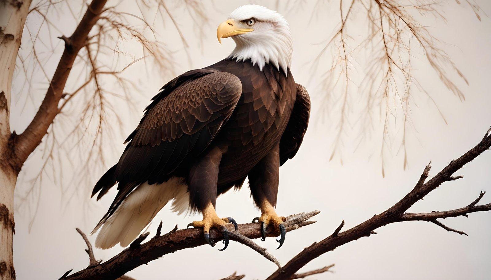 Majestic Eagle Bird of Prey Wildlife Portrait Isolated on Natural Background