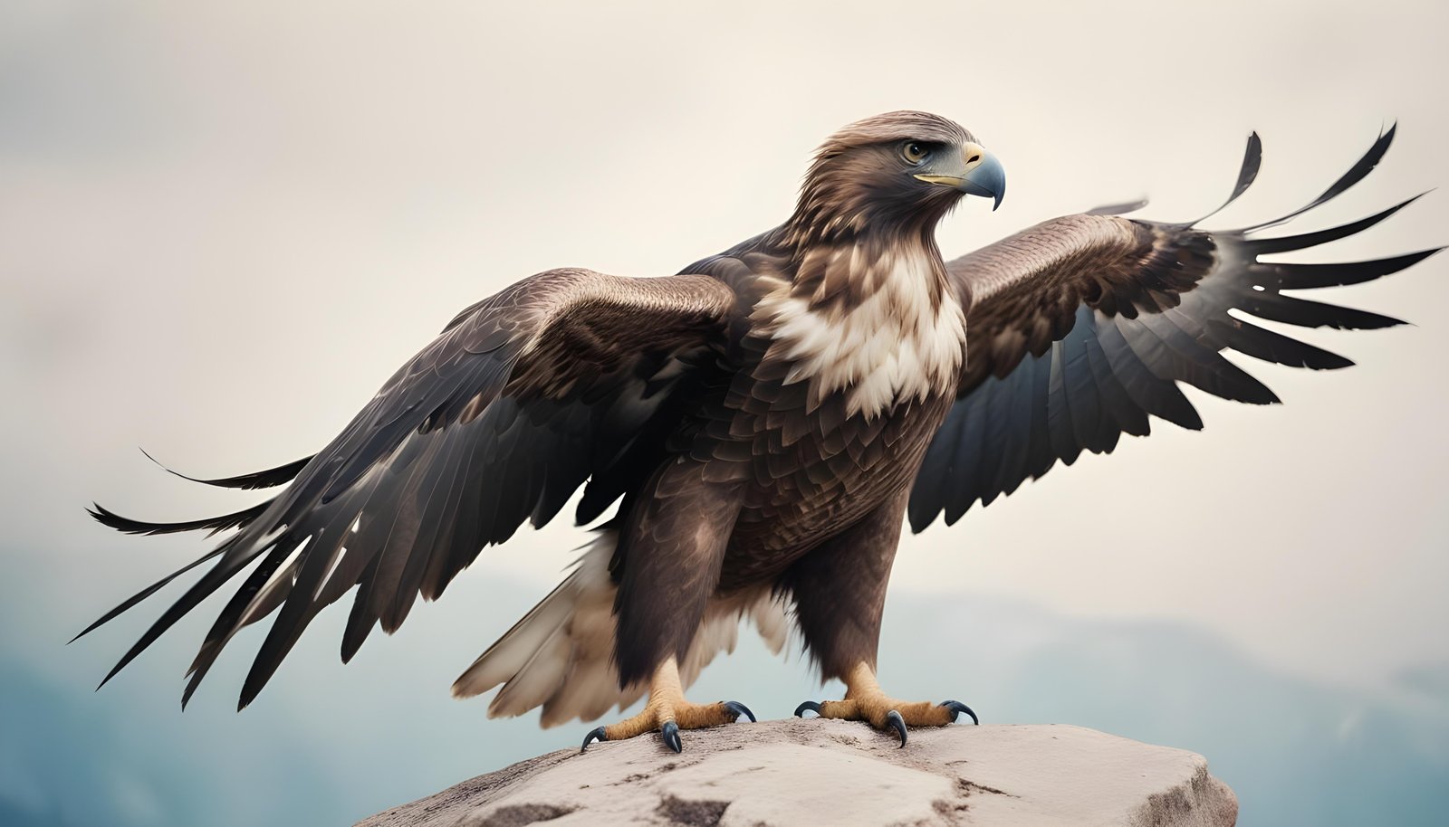 Majestic Eagle Bird of Prey Wildlife Portrait Isolated on Natural Background