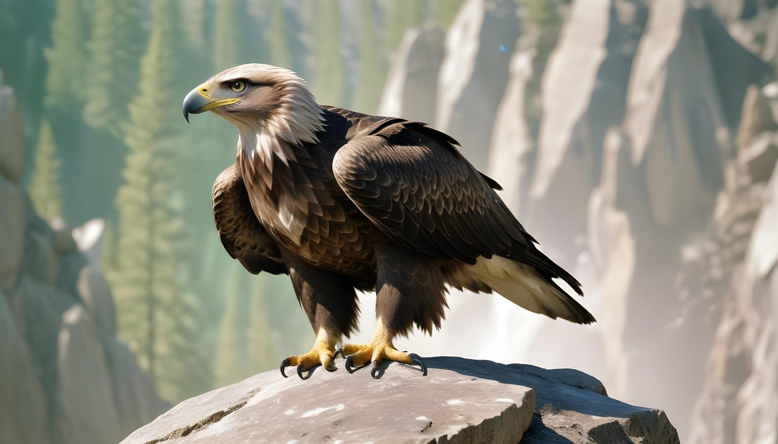 Majestic Eagle Bird of Prey Wildlife Portrait Isolated on Natural Background