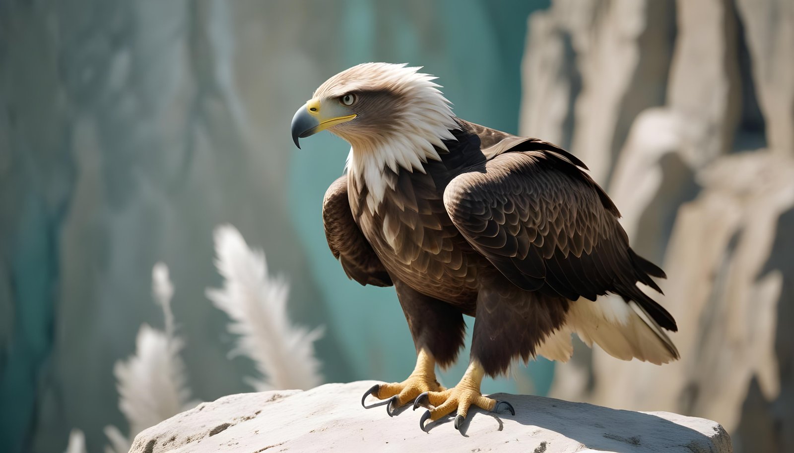 Majestic Eagle Bird of Prey Wildlife Portrait Isolated on Natural Background