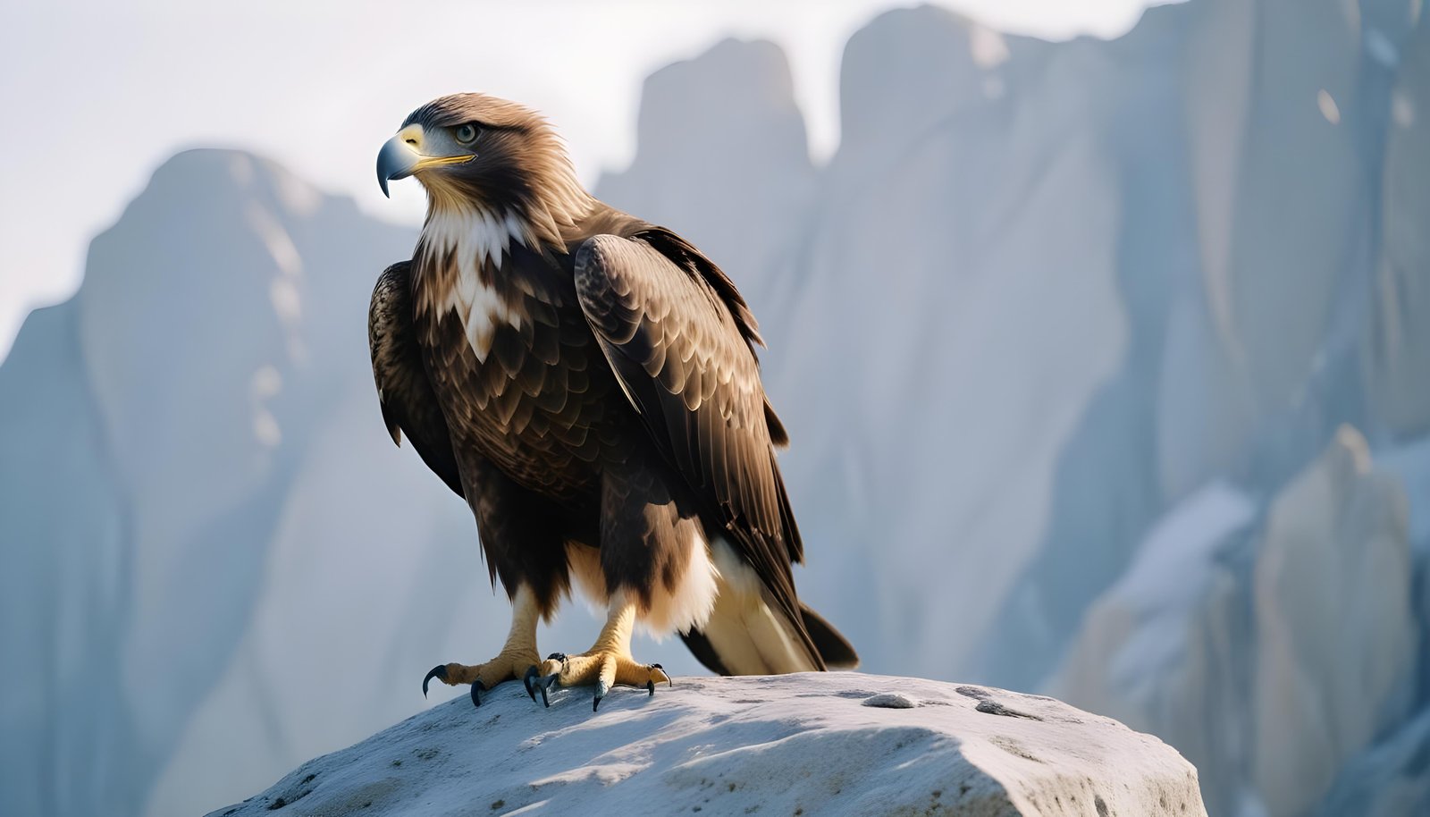 Majestic Eagle Bird of Prey Wildlife Portrait Isolated on Natural Background