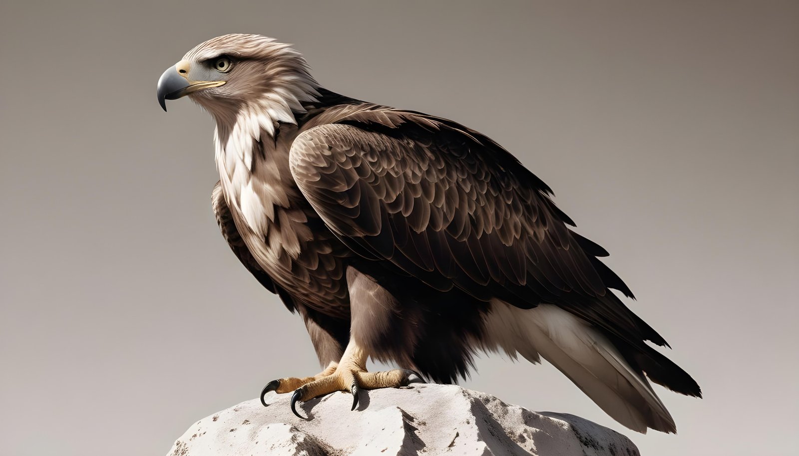 Majestic Eagle Bird of Prey Wildlife Portrait Isolated on Natural Background