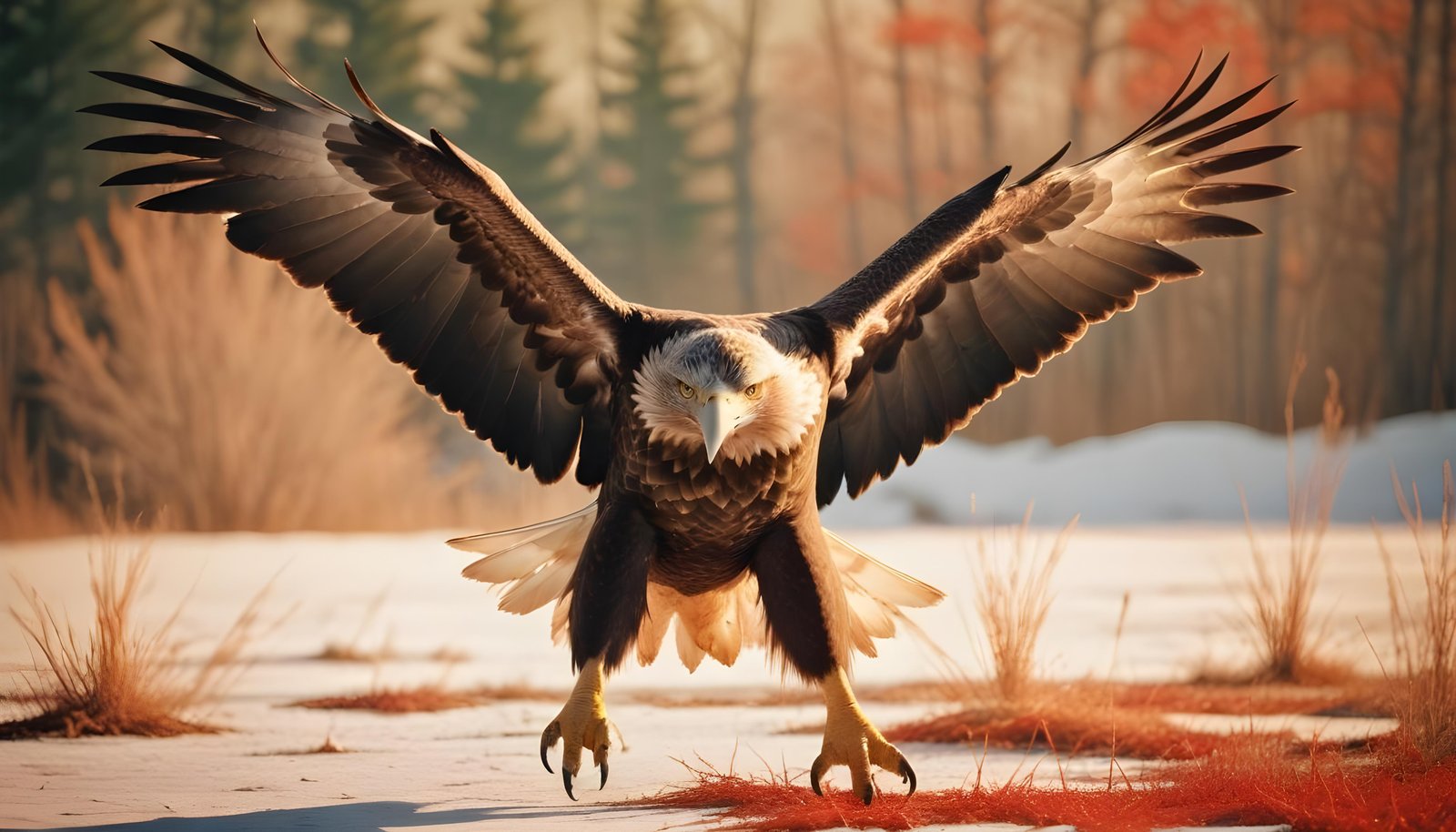 Majestic Eagle Bird of Prey Wildlife Portrait Isolated on Natural Background